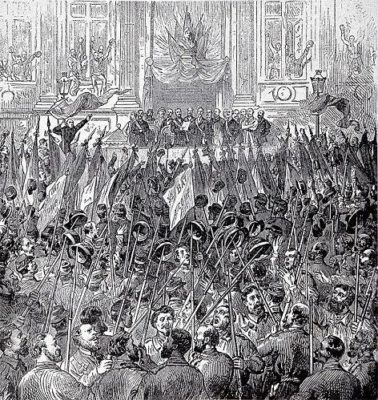 The celebration of the election of the Paris Commune, 28 March 1871