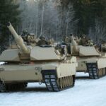 M1A1 Main Battle Tanks during a NATO Training. Russia can’t allow NATO bases in Ukraine.