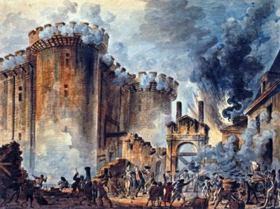 “The Storming of the Bastille,” by Jean-Pierre Houël, at the National Library of France