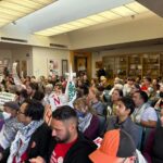 People packed the Alameda County board room and Zoom on October 3, as supervisors considered a new investment policy. (Credit: Natalie Orenstein/The Oaklandside)