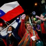 Chileans celebrate the overwhelming victory of the October 25 referendum to replace the Pinochet-era constitution, culminating months of demonstrations.