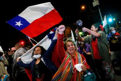 Chileans celebrate the overwhelming victory of the October 25 referendum to replace the Pinochet-era constitution, culminating months of demonstrations.