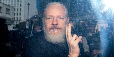 Julian Assange under arrest in London, April 11, 2019
