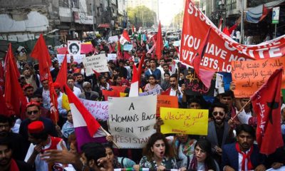 Protest demanding reinstatement of student unions, education fee cuts and better education facilities, Karachi, November 29, 2019