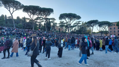 Giant rally to protest violence against women, Rome, November 25, 2023